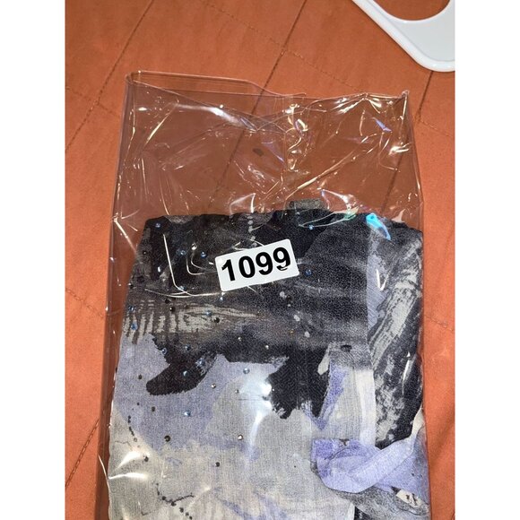 Karen Kane Womens Abstract Print Sheer Tunic Top S Black/Gray - Picture 9 of 9